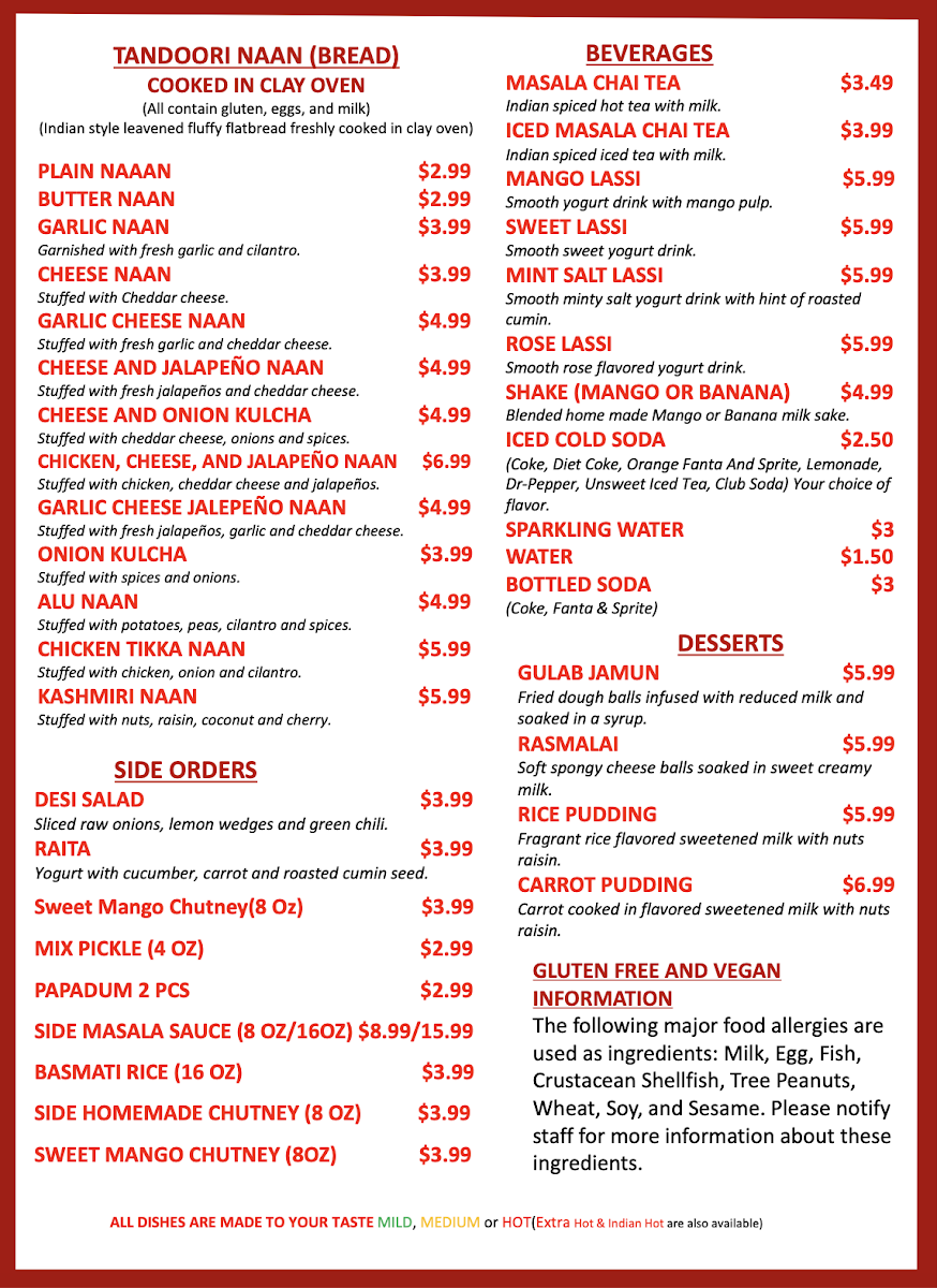 Menu Fishtail Cuisine Of India And Nepal-2