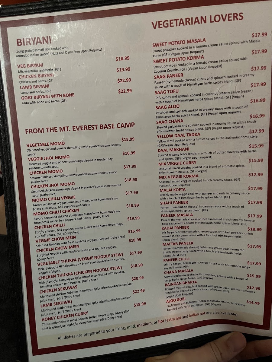 Menu Fishtail Cuisine Of India And Nepal-6