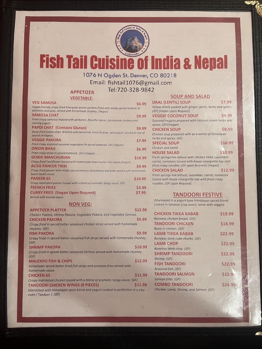 Menu Fishtail Cuisine Of India And Nepal-9